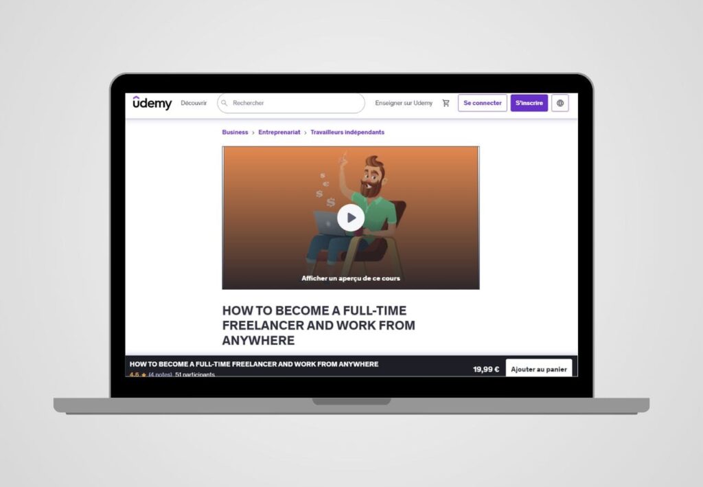 udemy formation digital nomad how to become a full time freelancer
