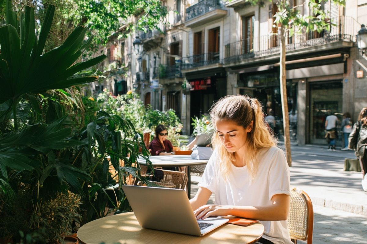 cafés pour travailler barcelone