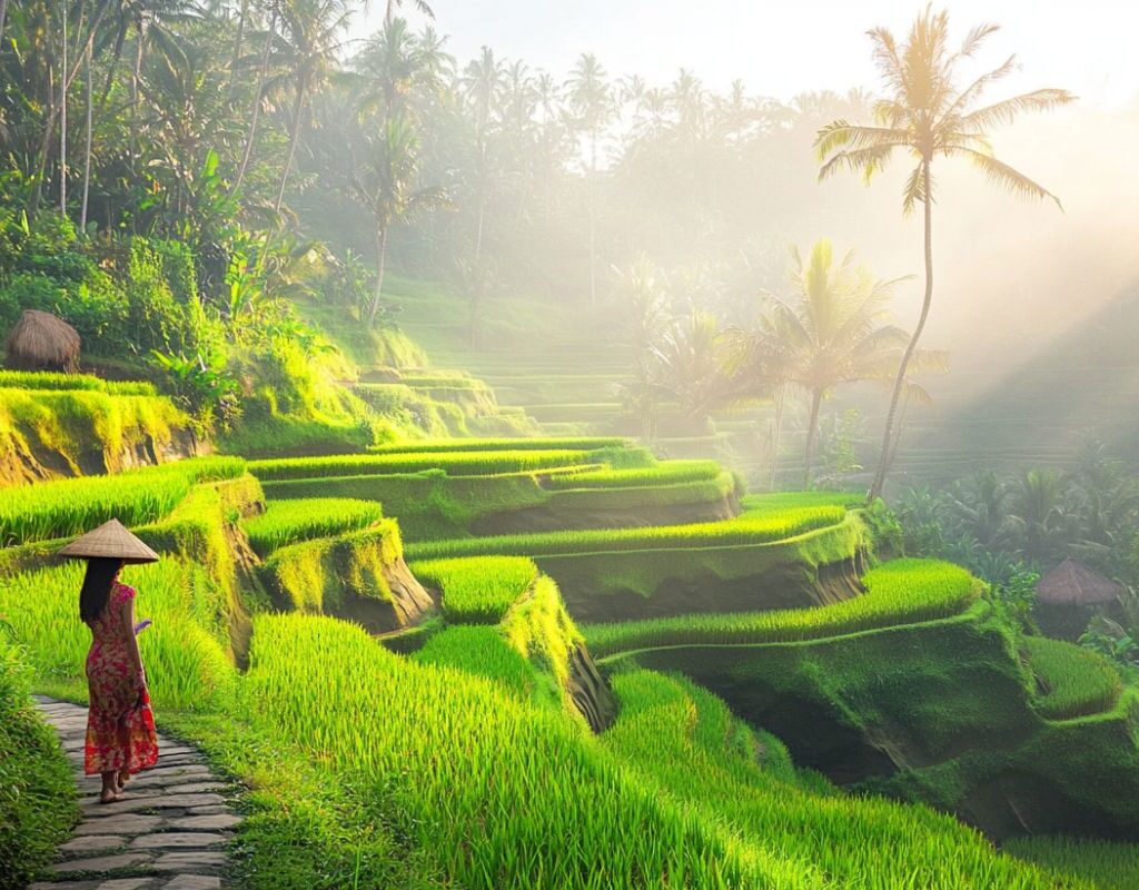 que faire à bali en famille rizières