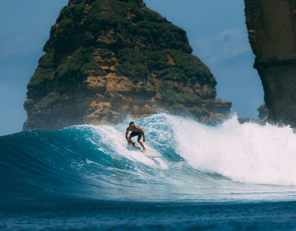 surfeur à lombok