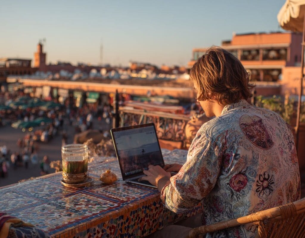 digital nomad rooftop marrakech