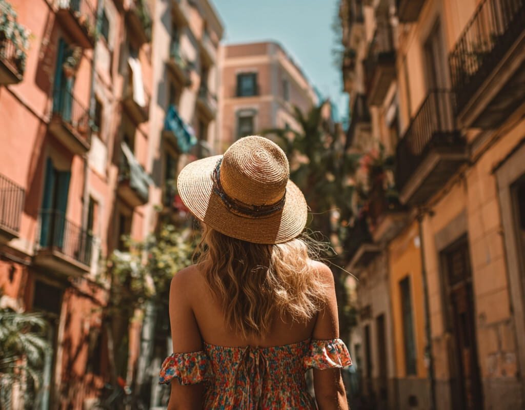 femme digital nomad à barcelone