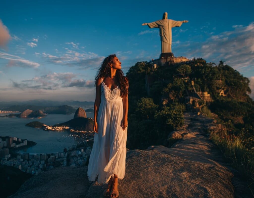femme voyageuse à rio