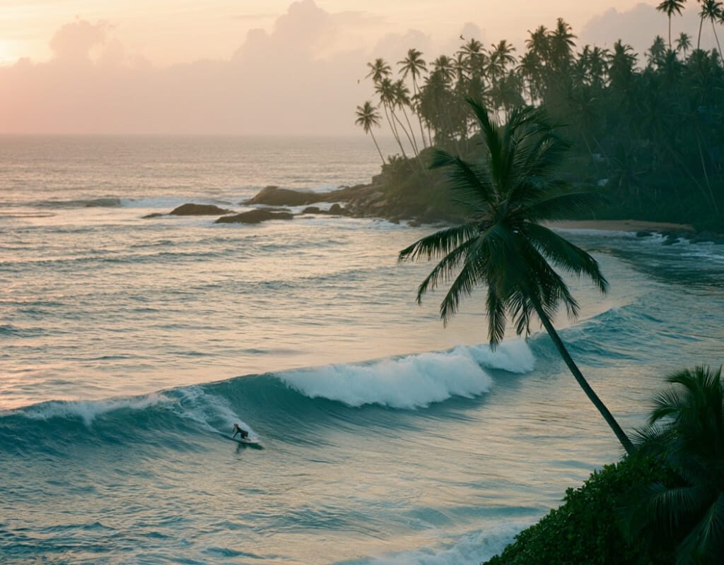 surfeur à arugam bay