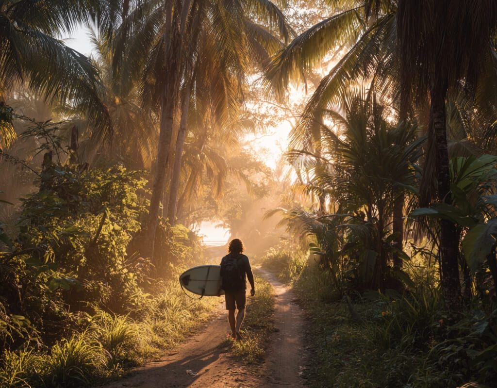 surfeur au costa rica