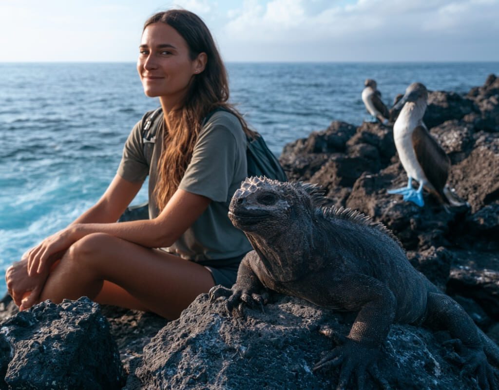 voyageuse aux galapagos