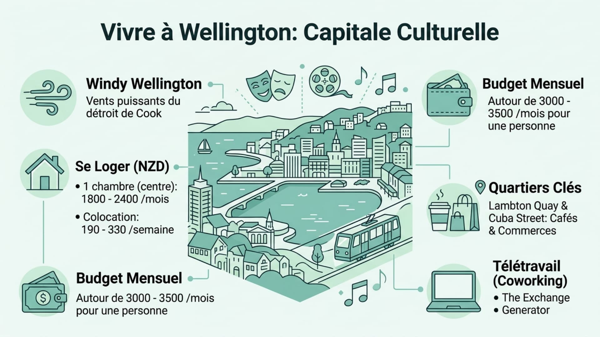 infographie vivre à wellington