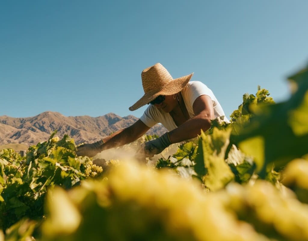 pvtiste en plein fruit picking