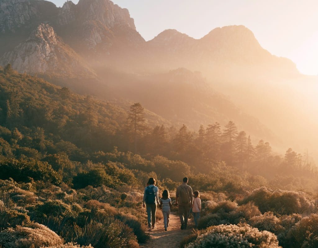 famille nomade avec enfant en voyage