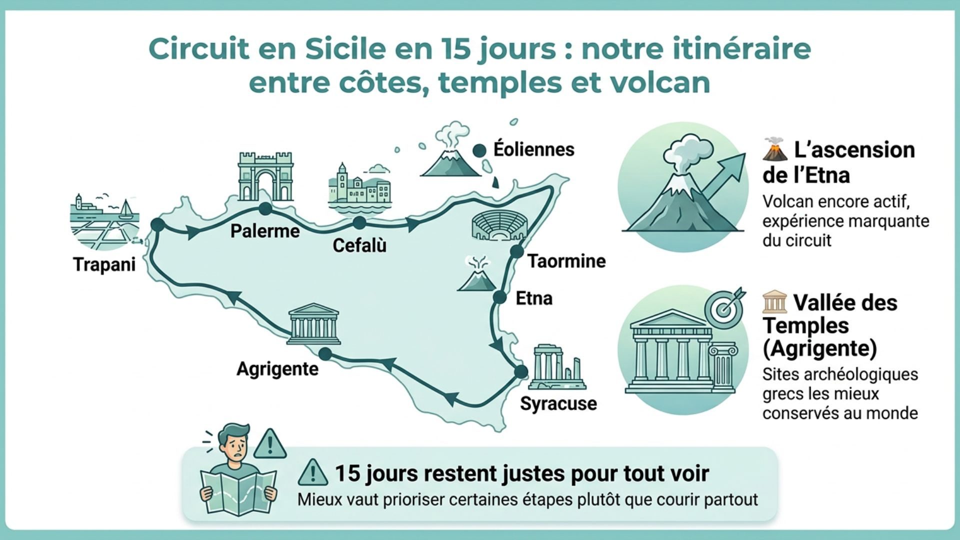 infographie circuit sicile 15 jours
