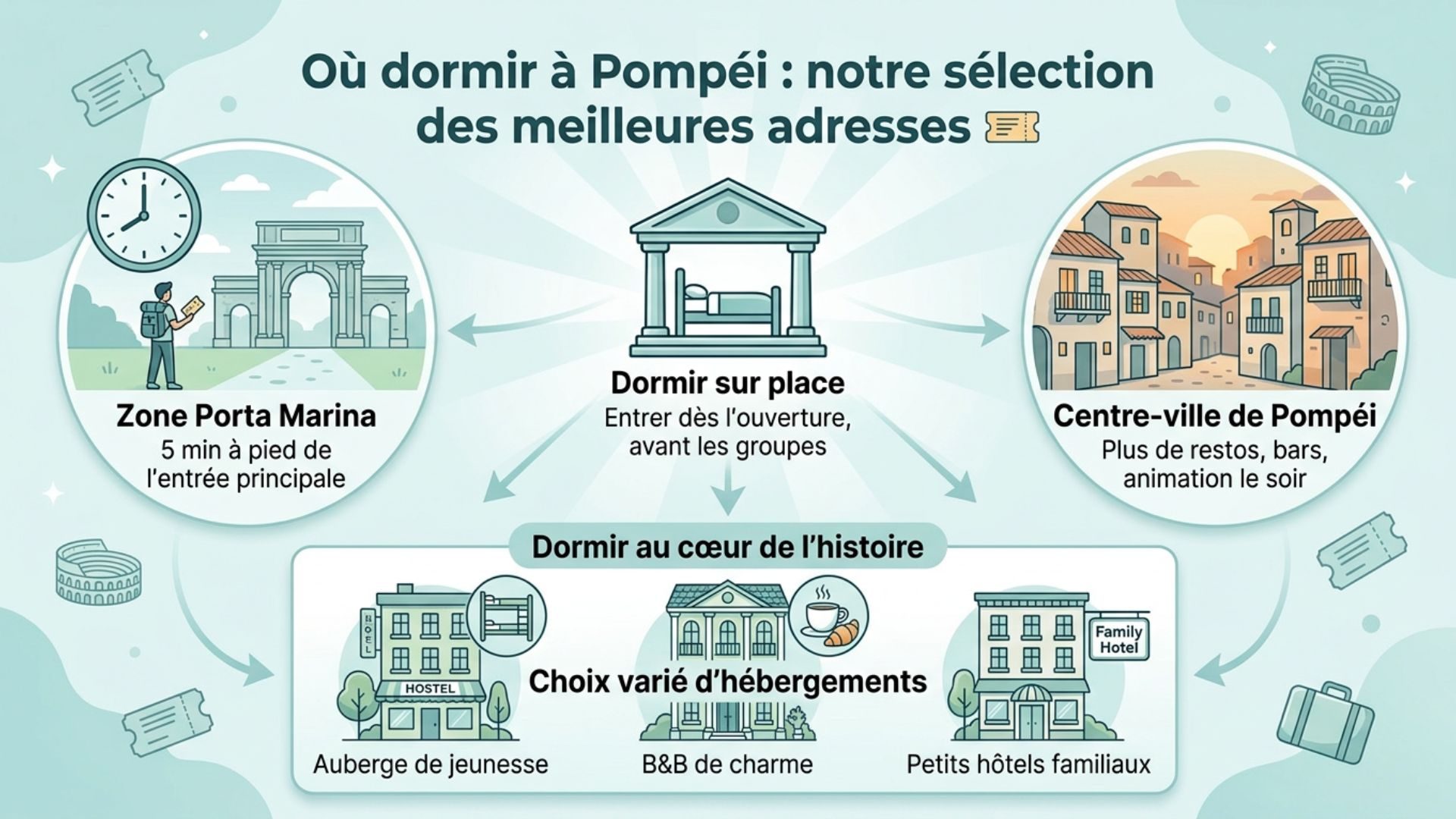infographie où dormir à pompéi