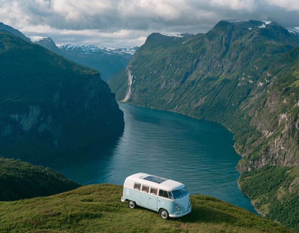 road trip en van en norvège