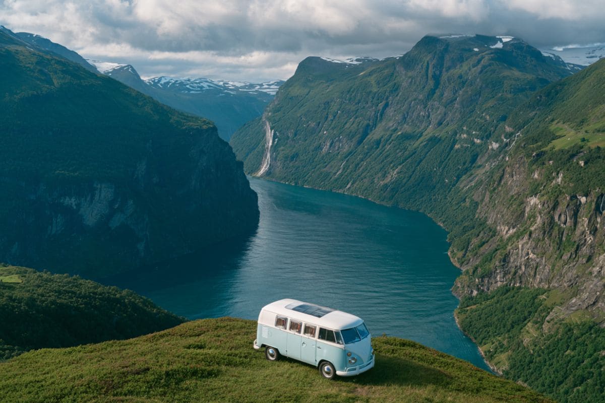 road trip en van en norvège